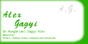 alex gagyi business card